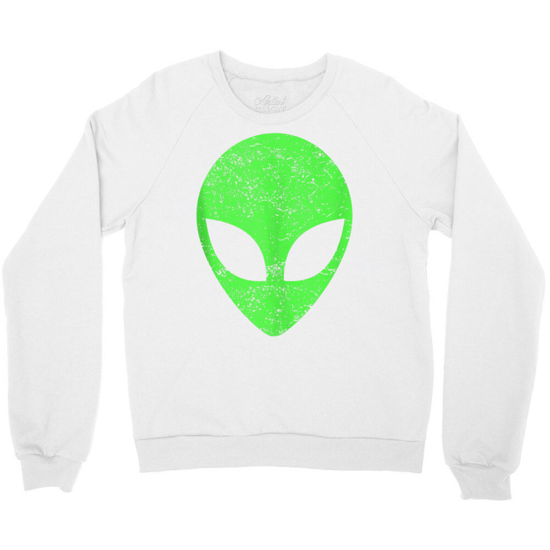 Green Alien Head Distressed Vintage Storm Area 51 Tank Top Crewneck Sweatshirt | Artistshot