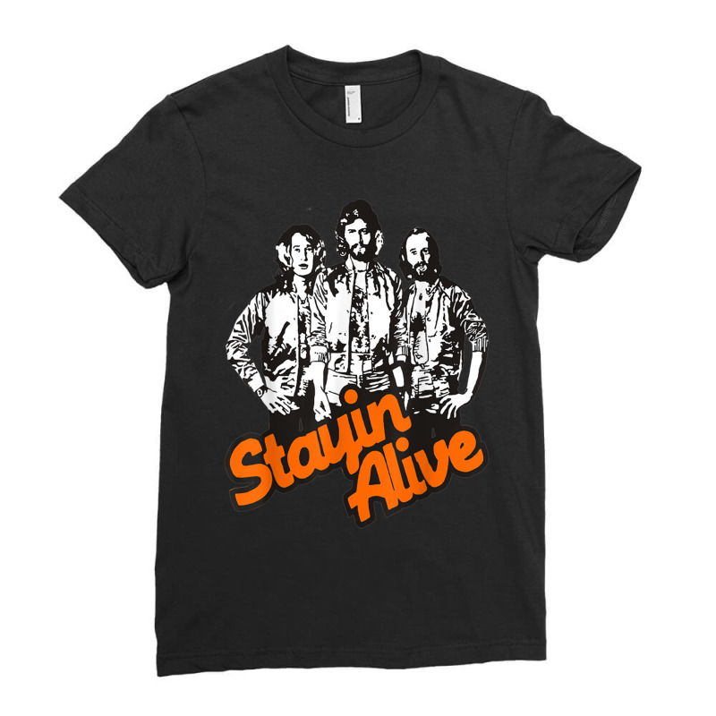 Stayinalivebeegeesband Ladies Fitted T-Shirt by DAVIDMORRIS | Artistshot