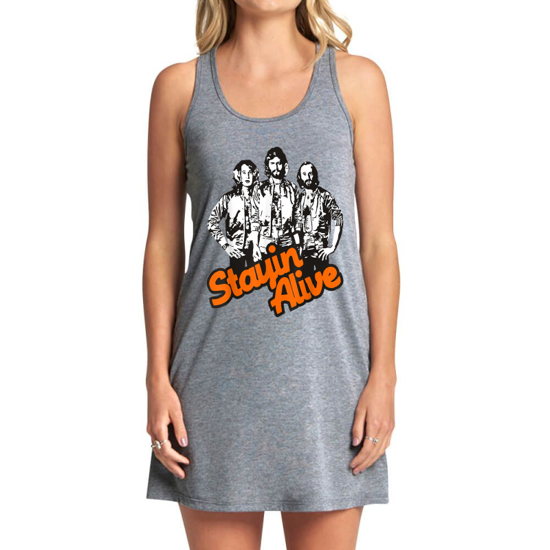 Stayinalivebeegeesband Tank Dress by DAVIDMORRIS | Artistshot