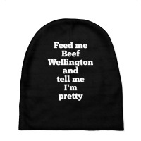 Funny Beef Wellington Foodie Gift Uk English Pie Puff Pastry T Shirt Baby Beanies | Artistshot