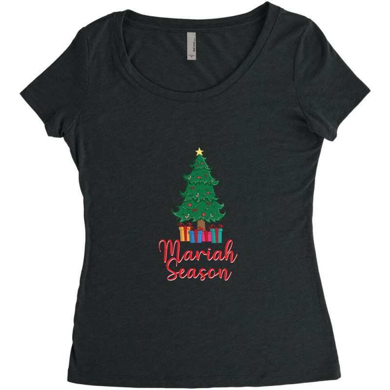 Mariah Carey Season Christmas .png Women's Triblend Scoop T-shirt by LawrenceKemp | Artistshot