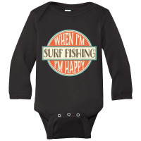 Surf Fishing Vintage Sports Fisherman Long Sleeve Baby Bodysuit | Artistshot