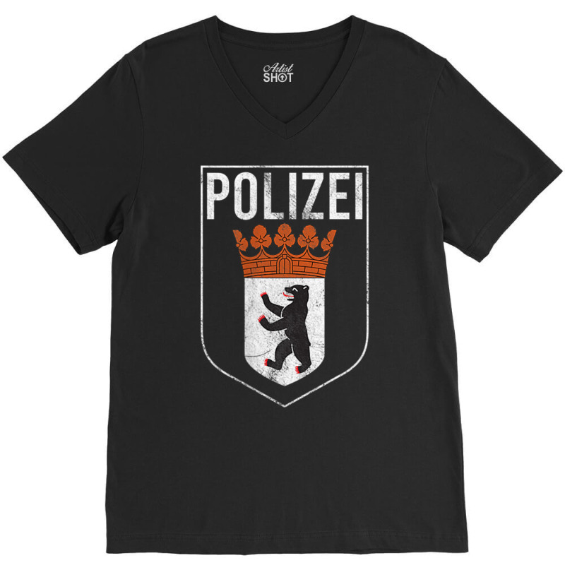 Berlin Police Polizei Gift For German Police T Shirt V-neck Tee | Artistshot