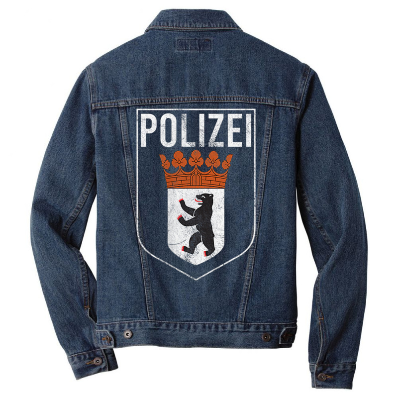 Berlin Police Polizei Gift For German Police T Shirt Men Denim Jacket | Artistshot