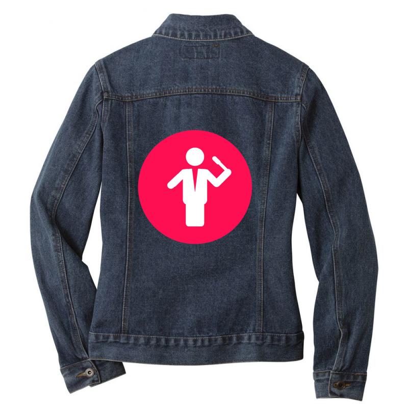 Singer For Musically Inclined Kids Ladies Denim Jacket by cm-arts | Artistshot