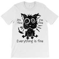 Everything Is Fine Funny Stressed Out Cat Graphic Tank Top T-shirt | Artistshot