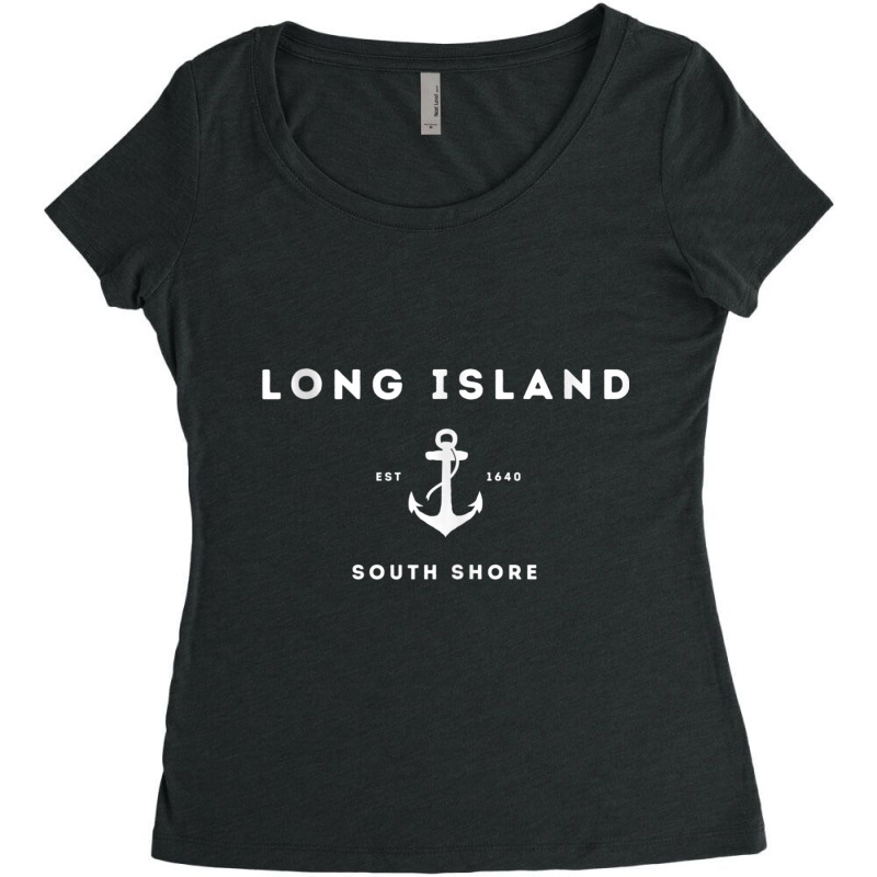 Long Island New York South Shore Est 1640 Tank Top Women's Triblend Scoop T-shirt by cm-arts | Artistshot