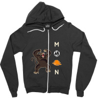 Moon Monky Tail Zipper Hoodie | Artistshot