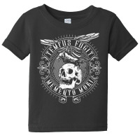 Tempus Fugit Memento Mori Latin Phrase Long Sleeve T Shirt Baby Tee | Artistshot