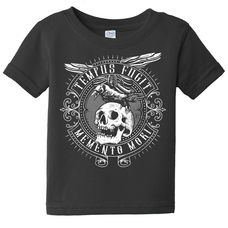 Tempus Fugit Memento Mori Latin Phrase Long Sleeve T Shirt Baby Tee | Artistshot