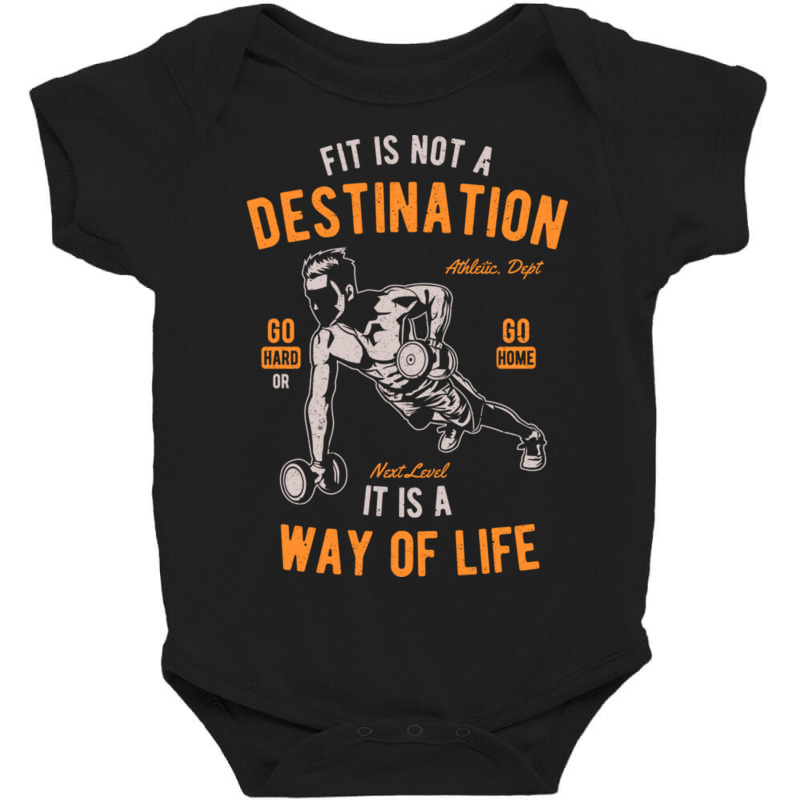 Fitness Gym   Fit Way Of Life, Work Out , Push Ups Baby Bodysuit by wempyar | Artistshot