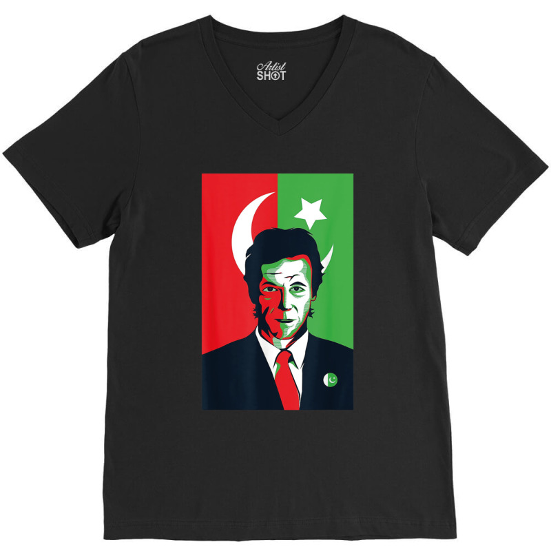 Pti Imran Khan Pakistan Pti Imran Khan Pakistan Pti Imran Khan Pakista V-Neck Tee by cm-arts | Artistshot