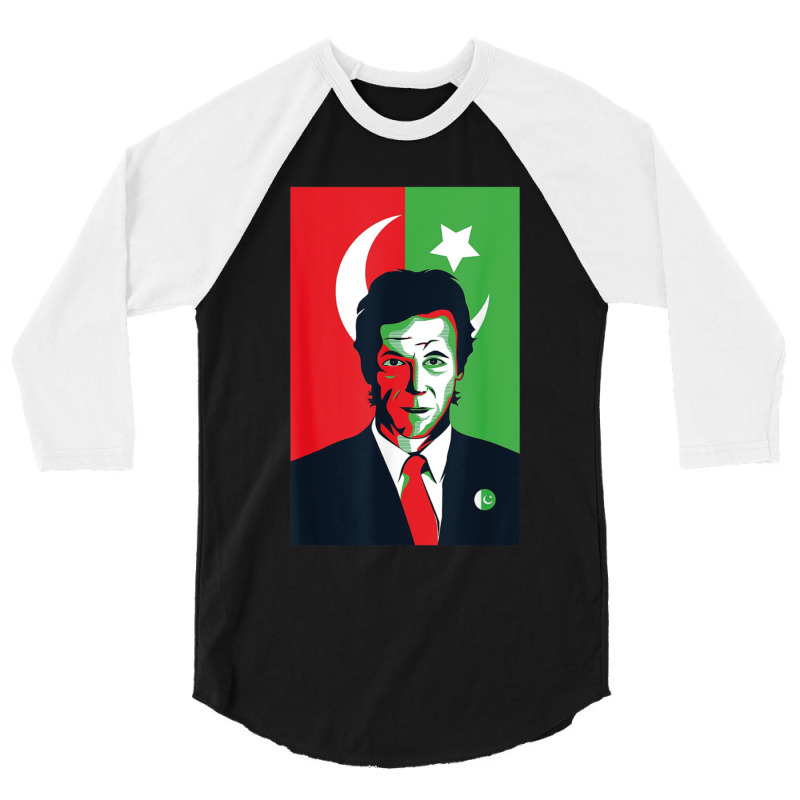 Pti Imran Khan Pakistan Pti Imran Khan Pakistan Pti Imran Khan Pakista 3/4 Sleeve Shirt by cm-arts | Artistshot