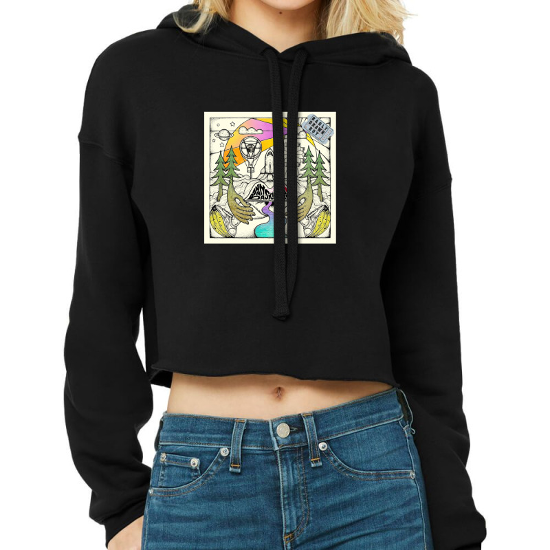 Badly Drawn Boy Banana Skin Cropped Hoodie | Artistshot