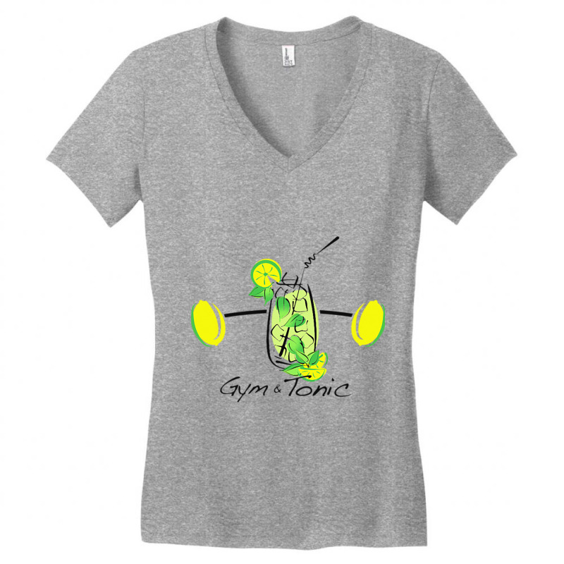 Gym And Tonic Women's V-Neck T-Shirt by wempyar | Artistshot