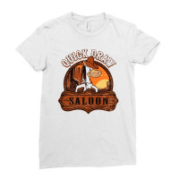 Quick Draw Saloon Cartoon Ladies Fitted T-shirt | Artistshot