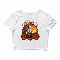 Quick Draw Saloon Cartoon Crop Top | Artistshot