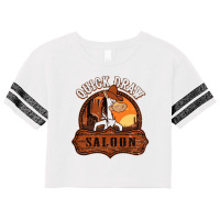 Quick Draw Saloon Cartoon Scorecard Crop Tee | Artistshot