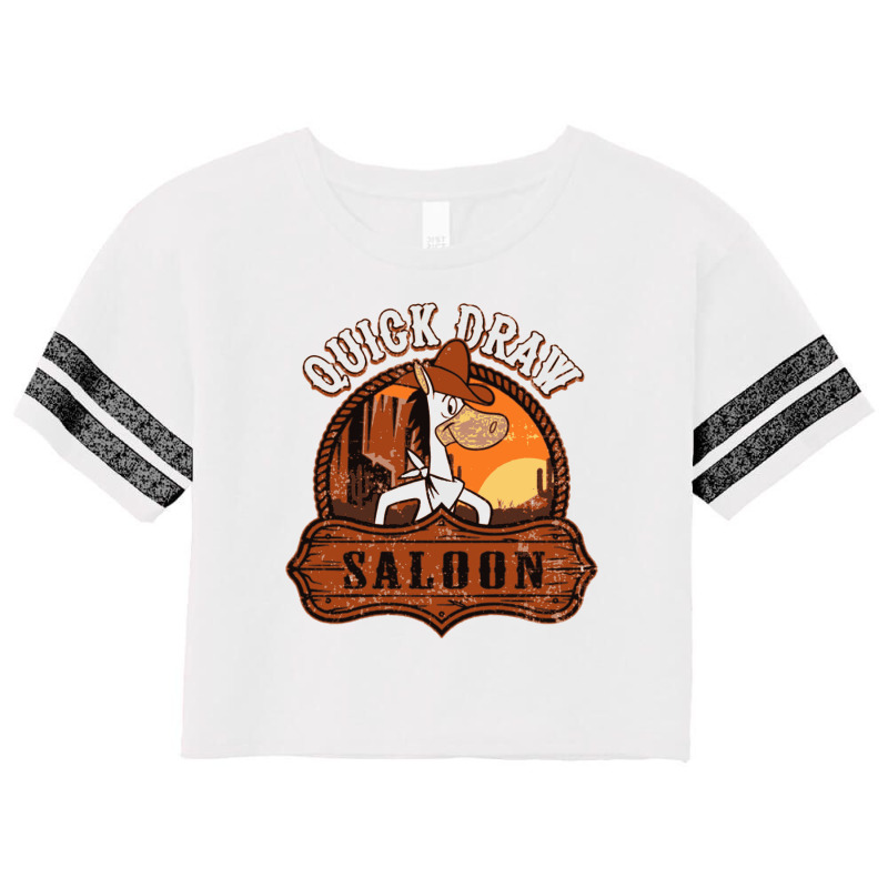 Quick Draw Saloon Cartoon Scorecard Crop Tee by cm-arts | Artistshot