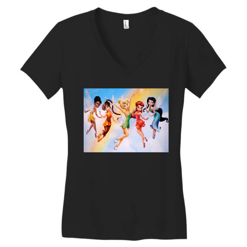 Tinkerbell & Friends Women's V-Neck T-Shirt by cm-arts | Artistshot