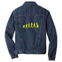 Evolution Timeline Singer Female Yellow Design 1 Men Denim Jacket | Artistshot