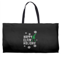 Happy Elfin Holiday [gemuk] Weekender Totes | Artistshot