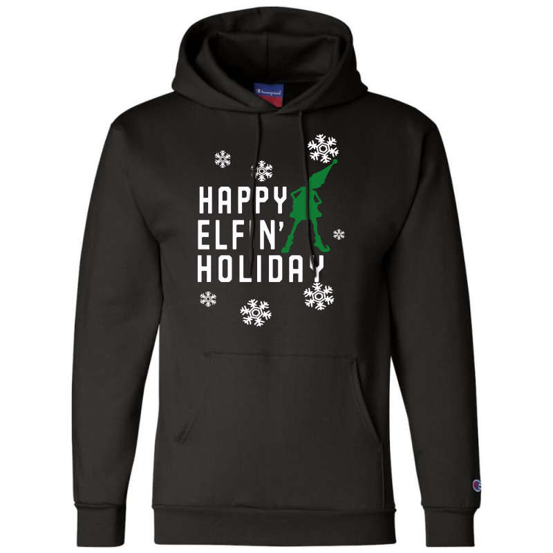 Happy Elfin Holiday [gemuk] Champion Hoodie | Artistshot