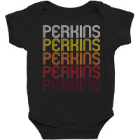 Perkins, Ok Vintage Style Oklahoma Baby Bodysuit | Artistshot