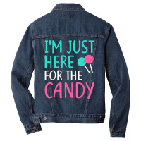 I'm Just Here For The Candy Halloween Gif Men Denim Jacket | Artistshot