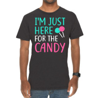 I'm Just Here For The Candy Halloween Gif Vintage T-shirt | Artistshot