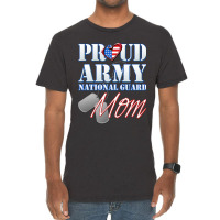 Proud Army National Guard Mom Usa Heart Mothers Day Vintage T-shirt | Artistshot