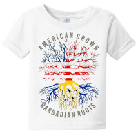 American Grown Barbadian Roots Usa Barbados Flag Heritage T Shirt Baby Tee | Artistshot