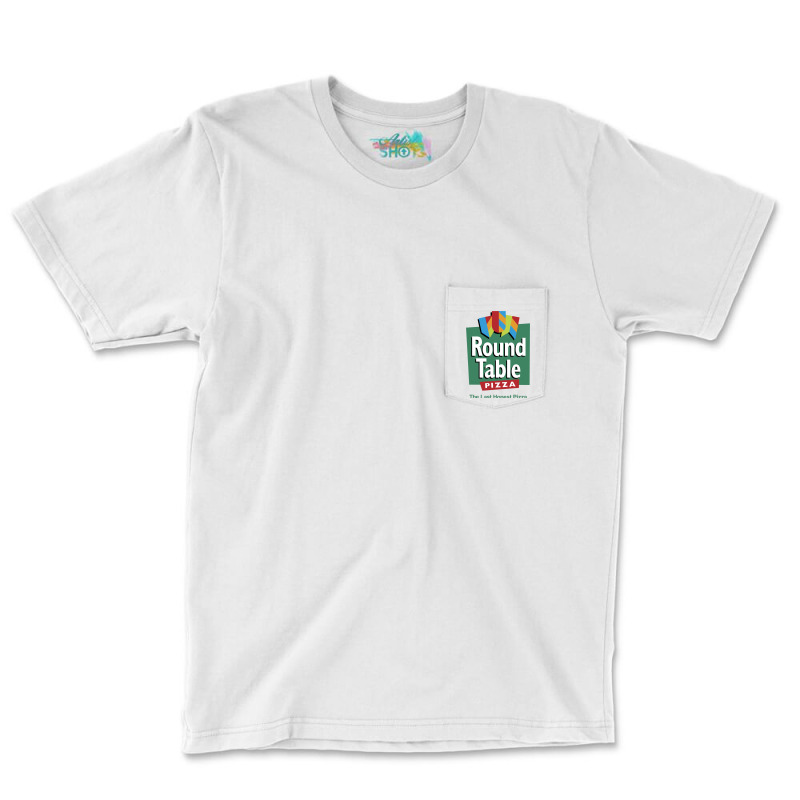 Reato, Round Table Pizza Design Pocket T-shirt | Artistshot