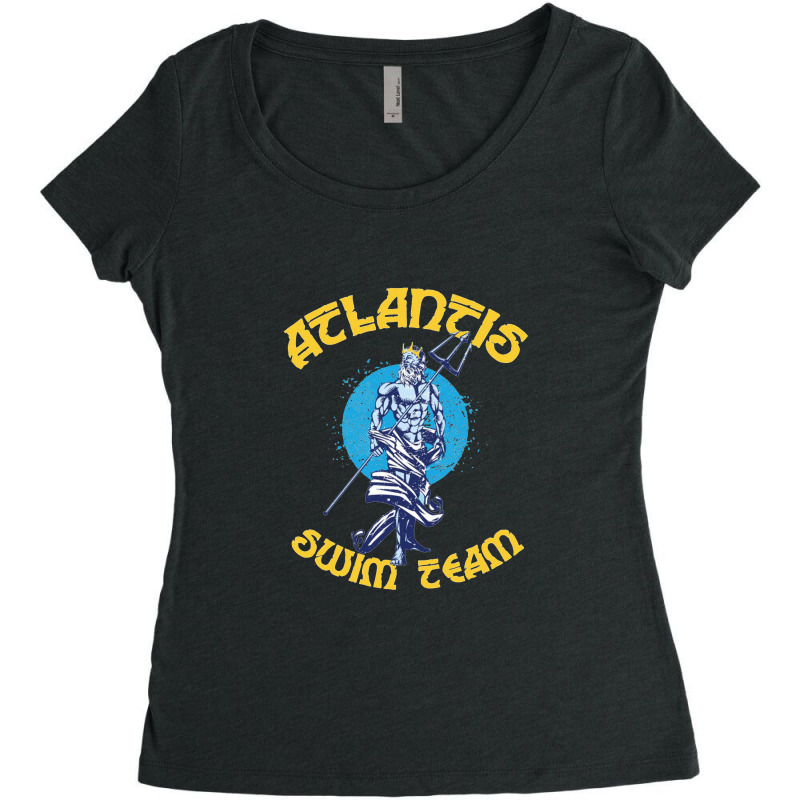 Atlantis Swim Team, Distressed   Atlantis Women's Triblend Scoop T-shirt by bazgrafton | Artistshot