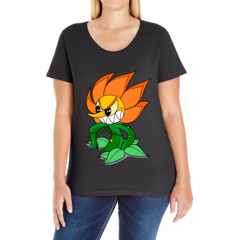 Evil Carnation Cagney Carnation Ladies Curvy T-Shirt by SidneyWerner | Artistshot