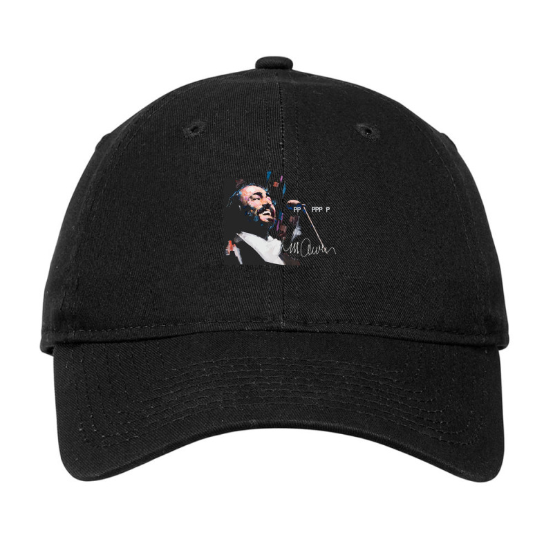 Original Portrait Of Luciano Pavarotti Adjustable Cap | Artistshot