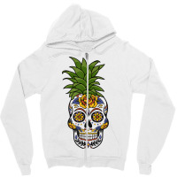 Halloween Pineapple Skull Bizarre Goth Skull Head T Shirt Zipper Hoodie | Artistshot