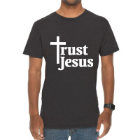 Inspirational Trust Jesus Loves Me Religious Church Christ Vintage T-shirt | Artistshot