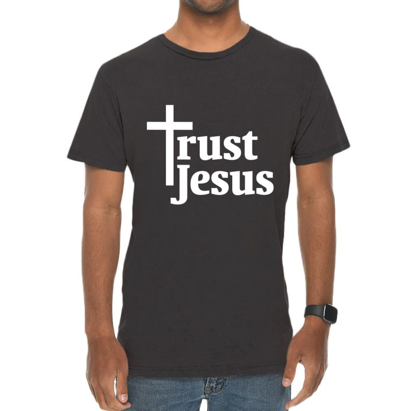 Inspirational Trust Jesus Loves Me Religious Church Christ Vintage T-shirt | Artistshot