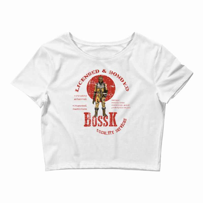 Bossk Security Services Distressed   Bossk Crop Top by bazgrafton | Artistshot