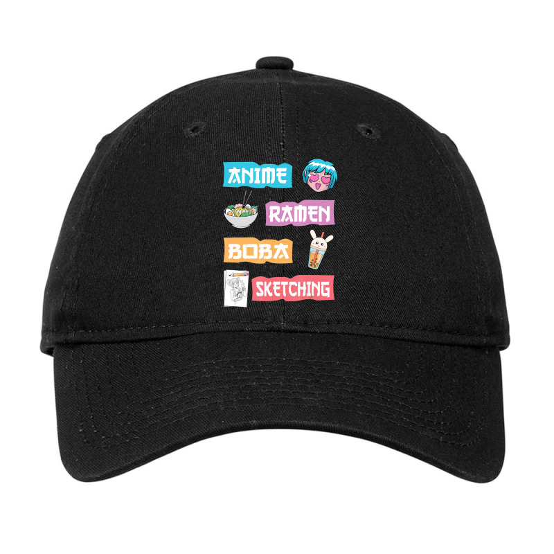 Anime Ramen Boba Sketching Kawaii Anime Lover Merch Adjustable Cap | Artistshot