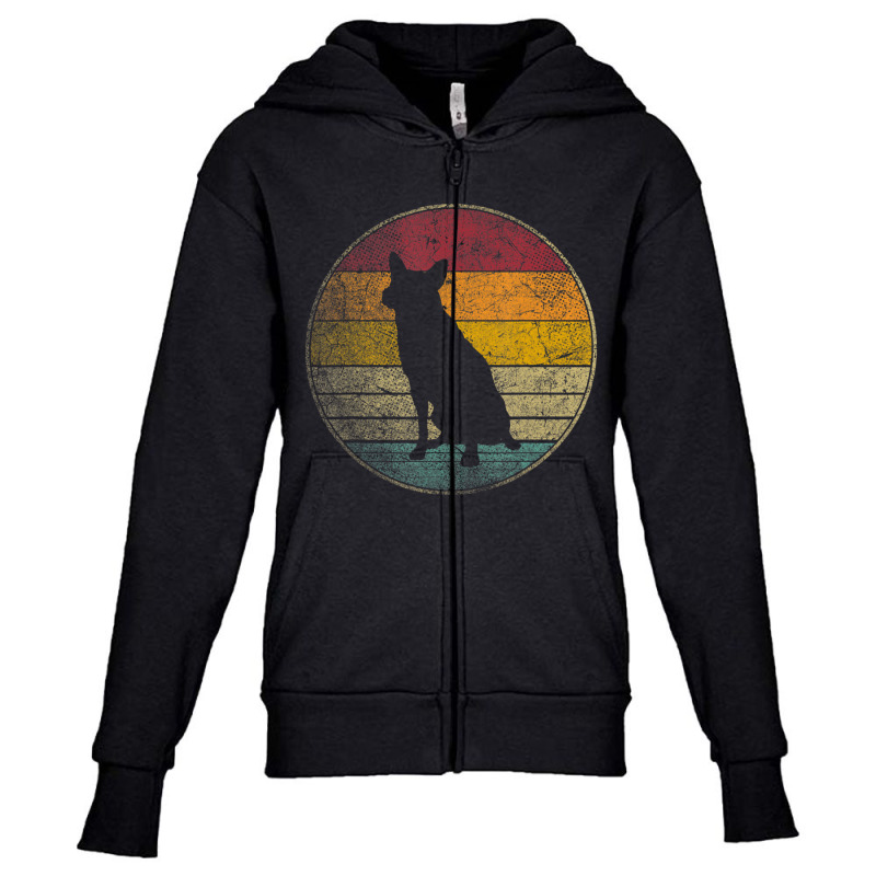 Australian Cattle Dog Gif Retro Style Vintage 70s 80s Youth Zipper Hoodie by cm-arts | Artistshot