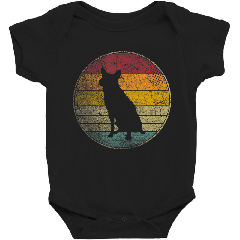 Australian Cattle Dog Gif Retro Style Vintage 70s 80s Baby Bodysuit by cm-arts | Artistshot