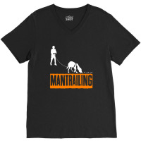 Mantrailing Rescue Dog Tracking Dog V-neck Tee | Artistshot