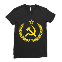 Hammer And Sickle Star Cccp Soviet Union Red Ladies Fitted T-shirt | Artistshot