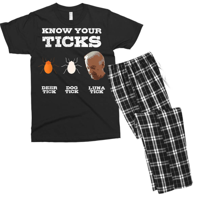 Know Your Ticks Joe Biden Gop Trump 2020 Funny Sleepy Creepy Raglan Ba Men's T-shirt Pajama Set by cm-arts | Artistshot