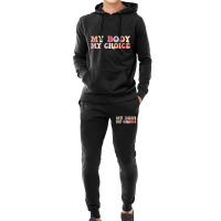 My Body My Right My Choice Groovy Wavy Feminist Pro Choice Sweatshirt Hoodie & Jogger Set | Artistshot