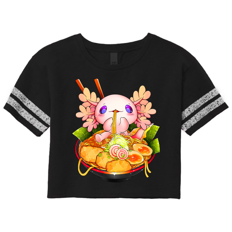 Axolotl Ramen Kawaii Japanese Anime Noodle Women Girls Scorecard Crop Tee by cm-arts | Artistshot