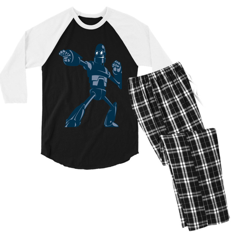 Giant Robot Cartoon Robotics Engineer I Build Robots Men's 3/4 Sleeve Pajama Set | Artistshot