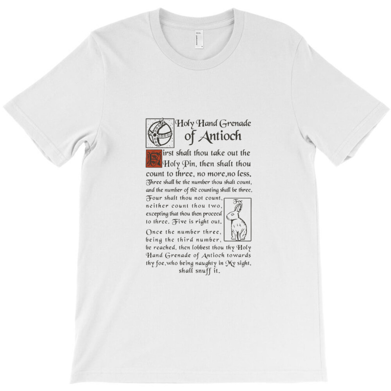 Holy Hand Grenade Script Holy Grail T-shirt | Artistshot